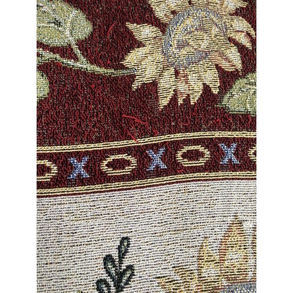 Rooster Farm Chicken Farm Life Woven Tapestry Wall Hanging By Deb Strain 58X51" - Picture 8 of 13